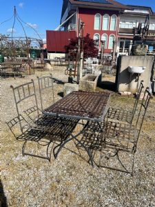Folding iron table